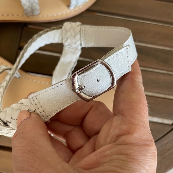 Genuine leather White Sandals size 37 - Picture 6 of 8